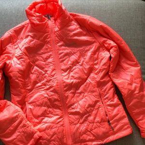 Pink Columbia waterproof puff jacket.